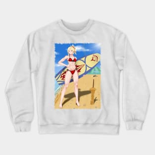 Mordred Summer Background Jagged Crewneck Sweatshirt